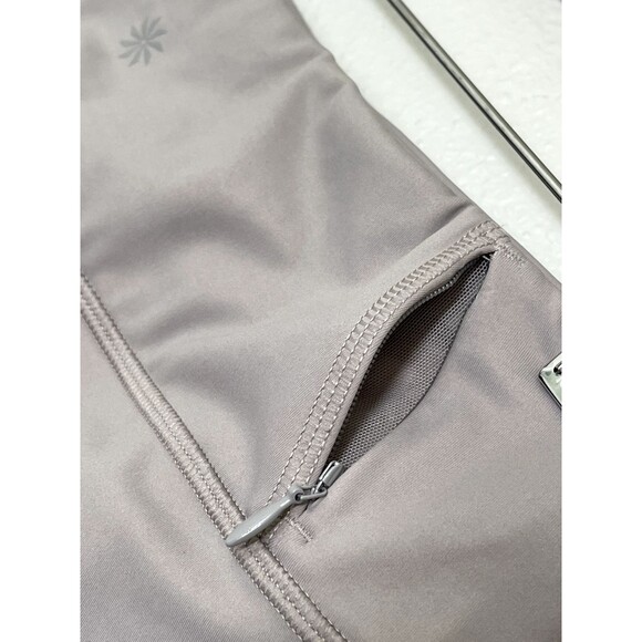 Athleta Contender Aero 7/8 Leggings Laser Cut Ombre Pebble Gray Women's Size M - Picture 9 of 15